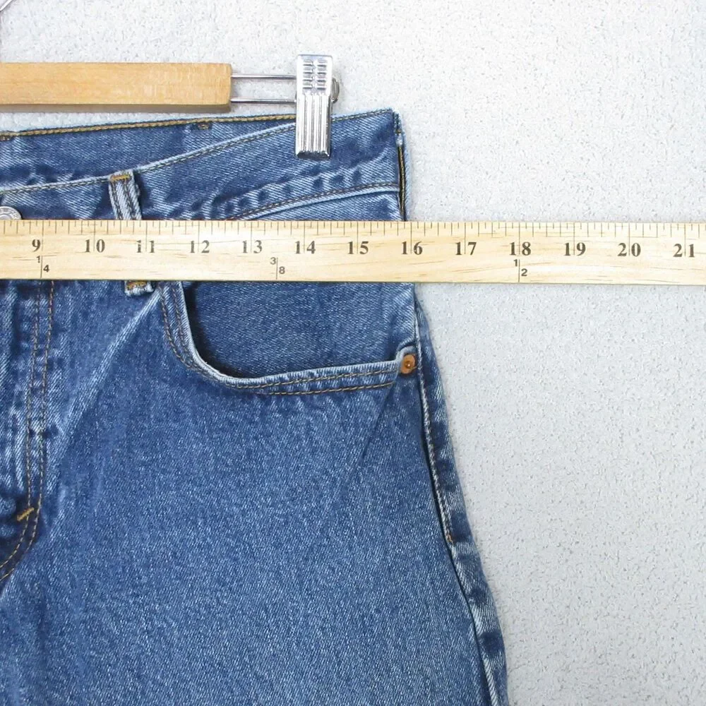 Levis 517 Jeans Mens 31x32 Bootcut Relaxed Fit Blue Distressed Denim